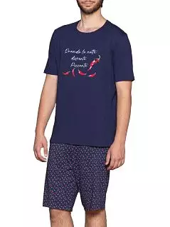 Легкая пижама (футболка с принтом перца чили и шорты) LINCLALOR FM-74770-0196